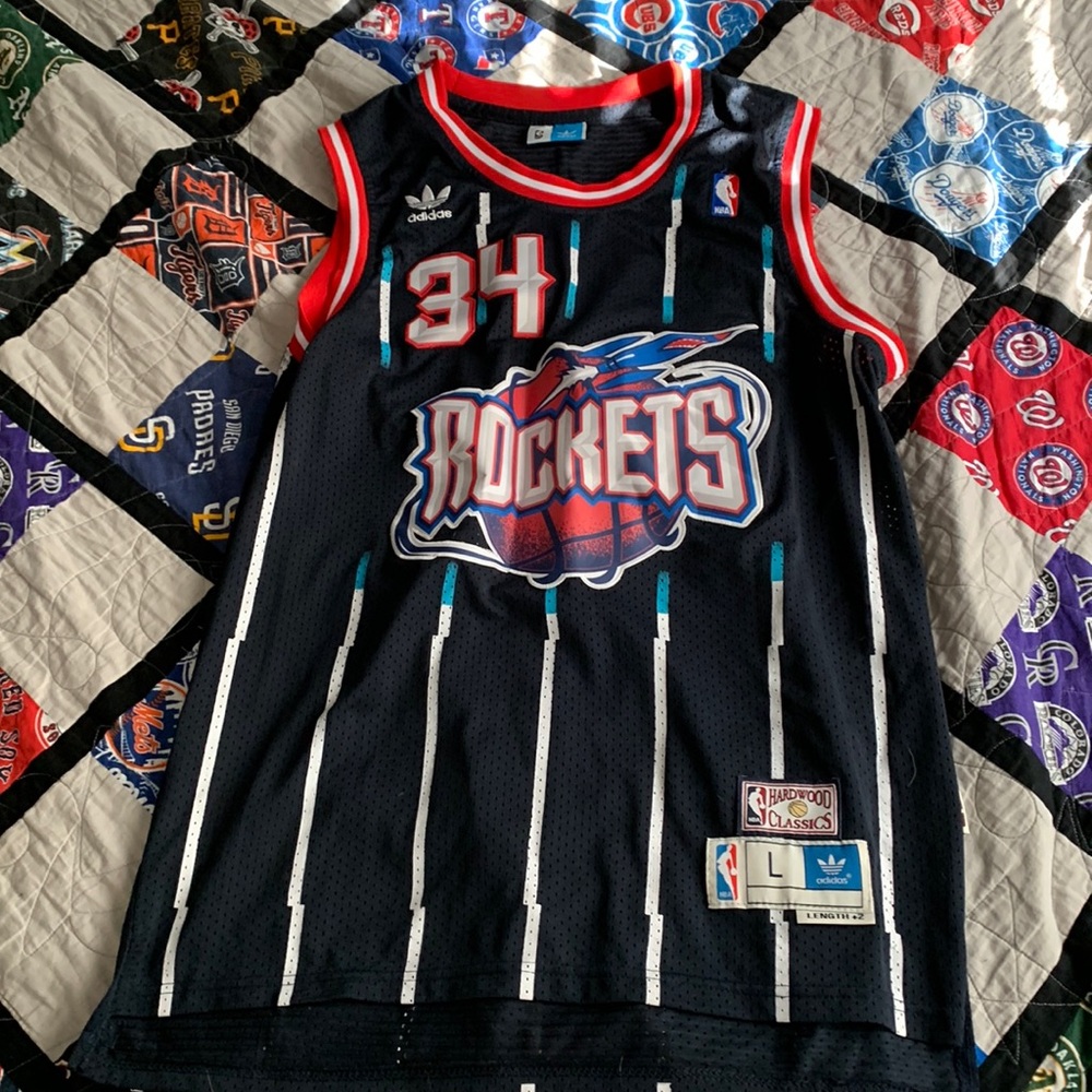 VINTAGE HOUSTON ROCKETS HAKEEM OLUJAWON JERSEY SIZE LARGE